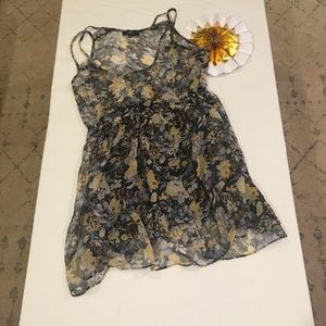 Boutique dress with sheer top, XS